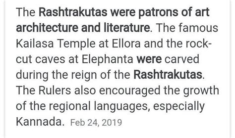 how do we know that the rashtrakutas were patron of art,architecture ...