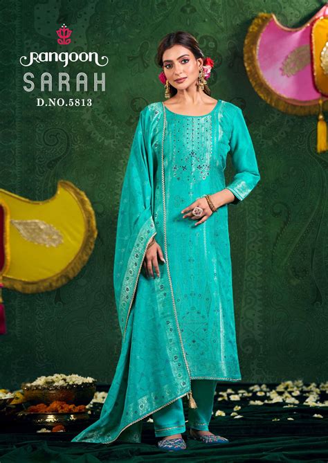 RANGOON SARAH JACQUARD DESIGNER WORK READY MADE LADIES SUITS AT BEST ...