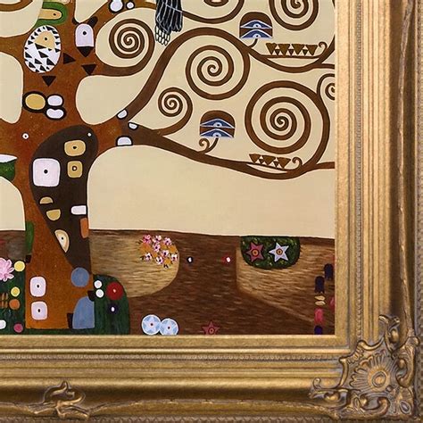 La Pastiche Tree of Life (Luxury Line) Gustav Klimt Bronze Wood Framed ...