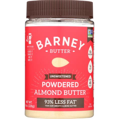 - BARNEY BUTTER: Powdered Almond Butter, 8 oz Elements of Nutrition