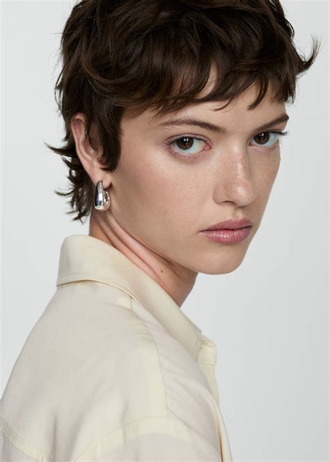 Oversized lyocell shirt - Women | MANGO USA