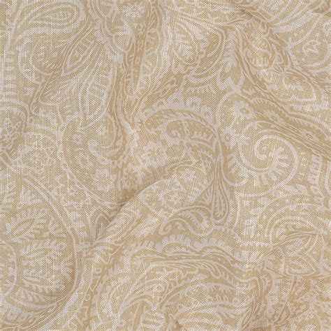 Linen sheer curtain fabric printed - Ambi - Gold – Art Legends Store