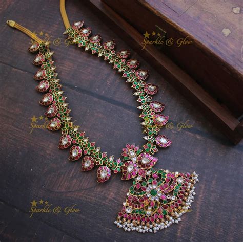 Elegant Jadau Kundan Mango Haram Necklace – Sparkle and Glow