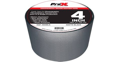 ProX Commercial-Grade Gaffer Tape (4" x 60 yd, Black) XGF-460BLK