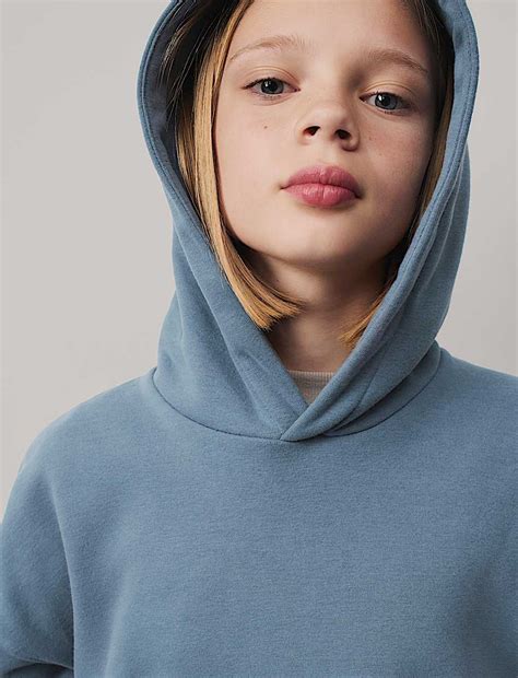 Buy Cotton Rich Hoodie (6-16 Yrs) at Marks & Spencer