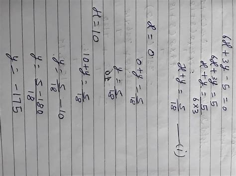 find the y-intercept of the line 6x+3y-5=0 - Brainly.in