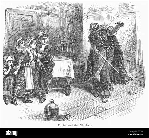 WITCH TRIAL: TITUBA, 1692. /nThe 'witch' Tituba of Salem with Elizabeth ...