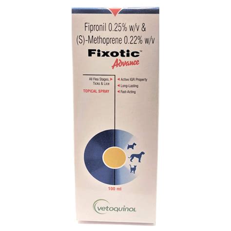 Vetoquinol Fixotic Advance Spray for Dogs – Anti-Tick & Flea Treatment ...