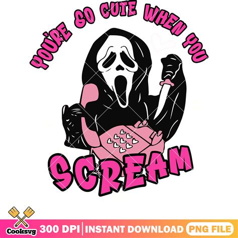 Ghost youre so cute when you scream png, ghost valentine png – Cooksvg