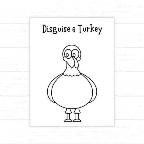 Disguise a Turkey Project, Turkey in Disguise, Printable Disguise a ...