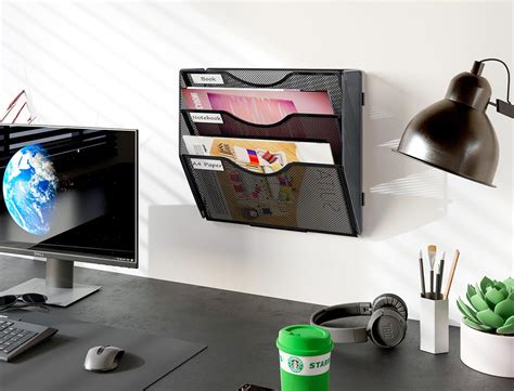Snapklik.com : Hanging Wall File Holder, 3 Tier Mail Sorter For Wall ...