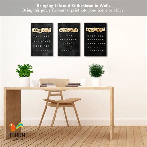 Buy TIMUBA Inspirational Hustle Quotes Wall Art, Motivational Posters ...
