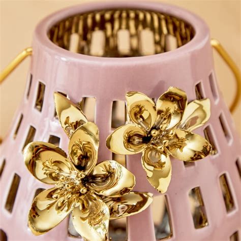 Buy Moksha Kalki Ceramic Perforated Floral Hanging Lantern - Small from ...