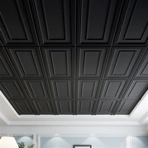 Snapklik.com : Art3d Drop Ceiling Tiles, 24x48in Black