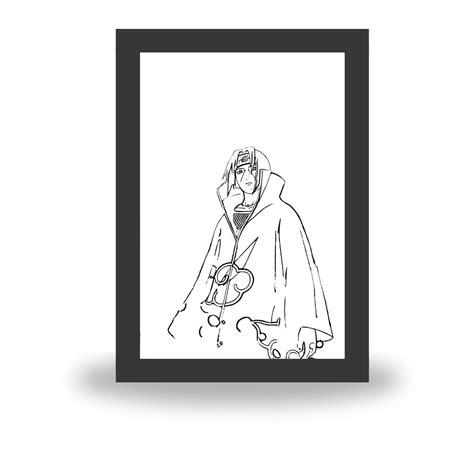 Itachi Light Painting Art Frame Night Light Table Lamp Bingkai Glow ...