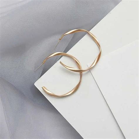 Gold Shine Twisted Round Hoop Earrings | Salty – Salty Accessories