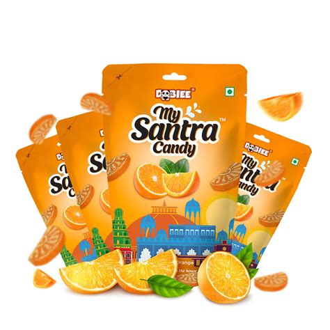 DOBIEE My Santra Candy 200 Candies (Pack of 4) | Vitamin C | Orange ...