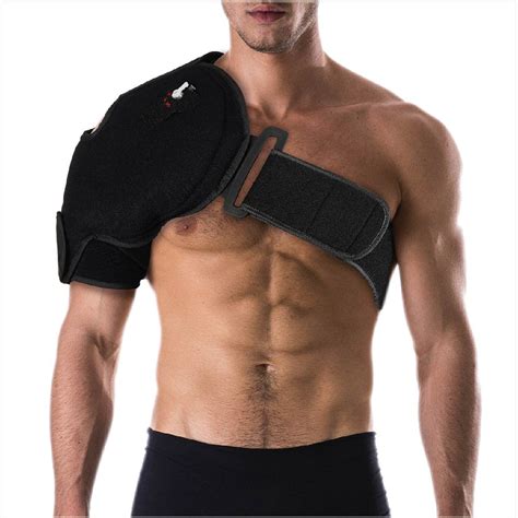 NatraCure Hot or Cold Therapy Shoulder Ice Pack Wrap, Shoulder Brace ...