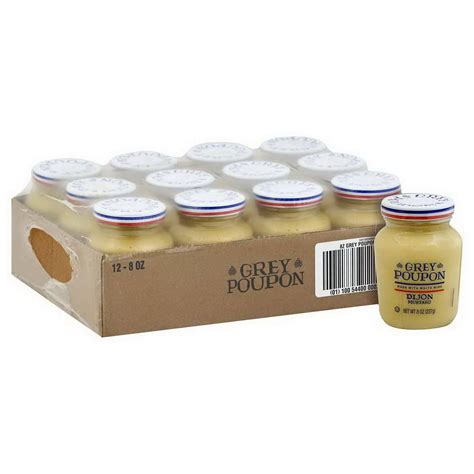 Grey Poupon Dijon Mustard Jar, 8 oz - Case of 12 - Walmart.com