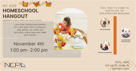 Homeschool Hangout, Noble County Public Library East, Avilla, 4 ...