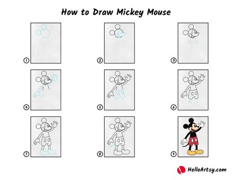 Image result for Mickey Mouse Drawing Tutorial