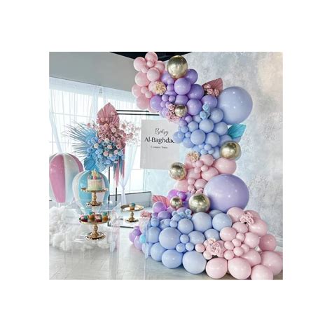 Buy Purple Blue Pink Balloon Garland Double Stuffed Lavender Lilac ...