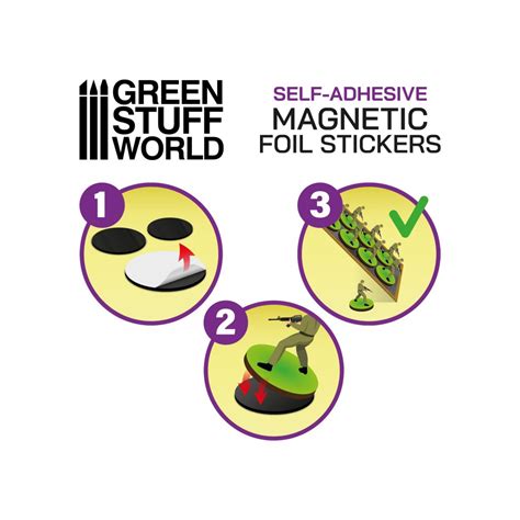 Buy Rounds Magnetic Sheet Self-Adhesive - 60mm - Green Stuff World ...