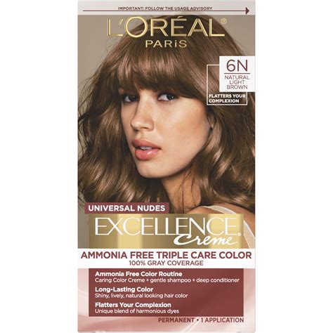 L'Oreal Paris Excellence Universal Nudes Permanent Hair Color, Gray Coverage, Ammonia-Free ...