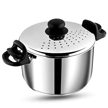 Vinod Stainless Steel Rice Pot with Strainer Lid