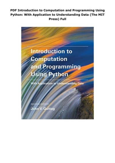 Image result for Introduction to Computation and Programming Using Python Cover Pages