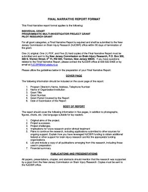 Narrative Report Format - Fill and Sign Printable Template Online