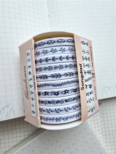 0816-8 Gardenia Thin Washi Tape Set of 10 Washi tapes | Japanese Washi ...