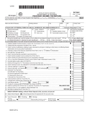 2025 Form SC DoR SC1041 - Blank Fillable Template | Fill Out, Print ...