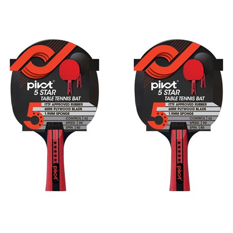 2x Pivot 5 Star Table Tennis Racquet Ping Pong Paddle Bat Sports ...