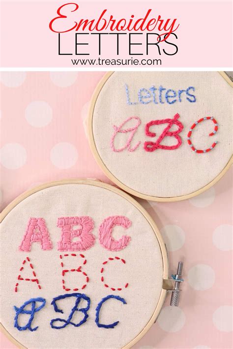 How to Embroider Letters with 11 Stitches | TREASURIE