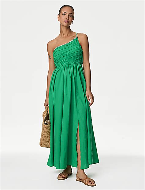 Buy Pure Cotton Beaded Midaxi Beach Dress at Marks & Spencer