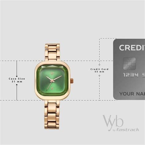 Buy Online Fastrack Vyb Manifester Quartz Analog Green Dial Metal Strap ...
