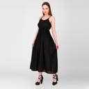 Daevish Women Gathered Black Maxi/Full Length Dress - Buy Daevish Women ...