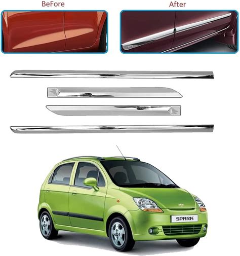 CARSHADE Full Chrome Set of 4pcs Side Beading Side Cladding Compatible ...