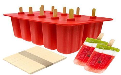Buy STORE 2508 Store2508 Ice Pop Molds Moulds, 10 Cavity Food Grade ...