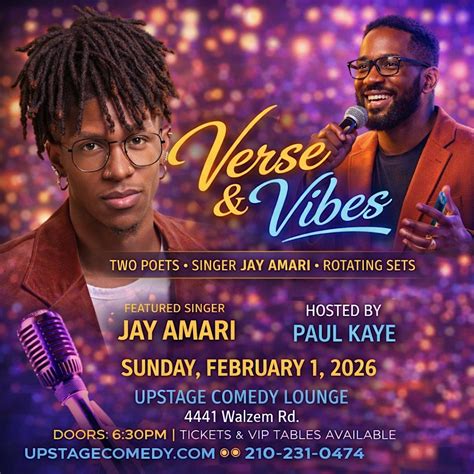 Verse & Vibes : 2 Poets & 1 Singer Rotating Sets, 4441 Walzem Rd, San ...