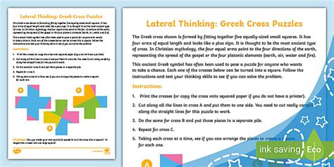 Lateral Thinking: Greek Cross Puzzles