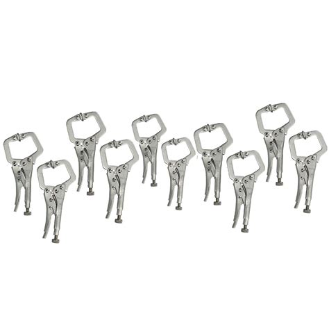 5" Mini Locking C Clamps Adjustable Fastener Welding Clamp Mole Grips ...