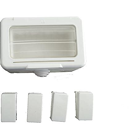 C&S 12 Module Waterproof Shock Protecting Gang Box with 4 6A Socket and ...