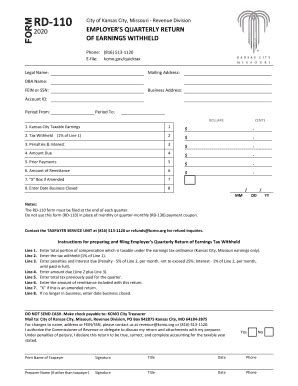 2020 Form MO RD-110 Fill Online, Printable, Fillable, Blank - pdfFiller