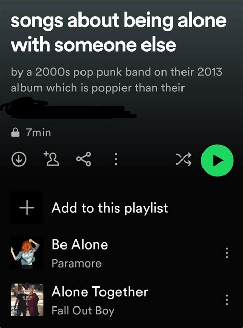 songs about being alone with someone else : r/weirdspotifyplaylists
