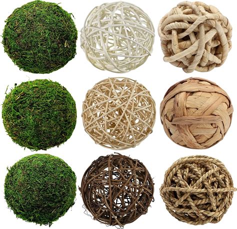 Amazon.com: Yunsailing Set of 36 Pcs Moss Decorative Balls for ...