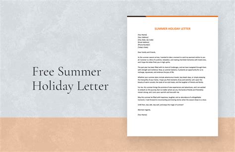 Holiday Letter Templates Word