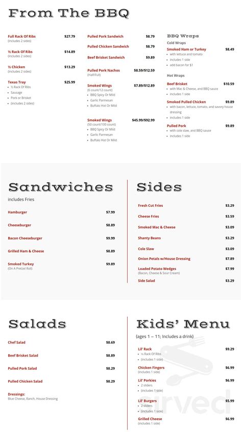 Redemption BBQ menus in Shippensburg, Pennsylvania, United States