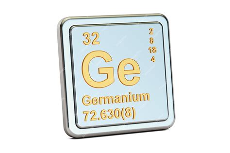 Premium Photo | Germanium ge chemical element sign 3d rendering isolated on white background